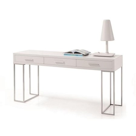 J&M FURNITURE J & M Furniture 17864 SG02 Modern Office Desk - White High Gloss 17864